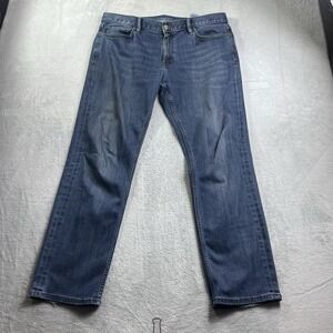 Banana Republic Traveler Jean 35x30 Slim Fit Mens Denim Pant Blue Dark Wash